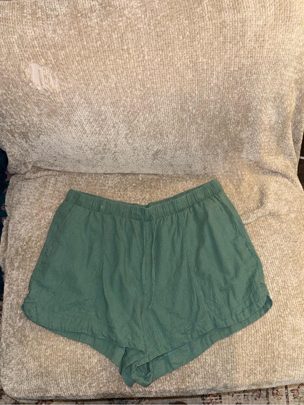 Target Universal Thread Green Linen Blend Shorts